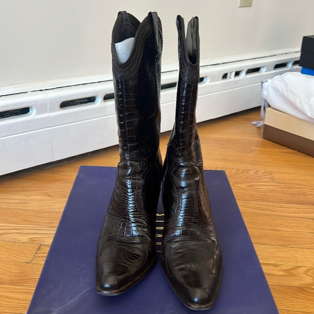 Stuart Weitzman crocodile boots